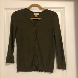 Loft Olive Green Cardigan